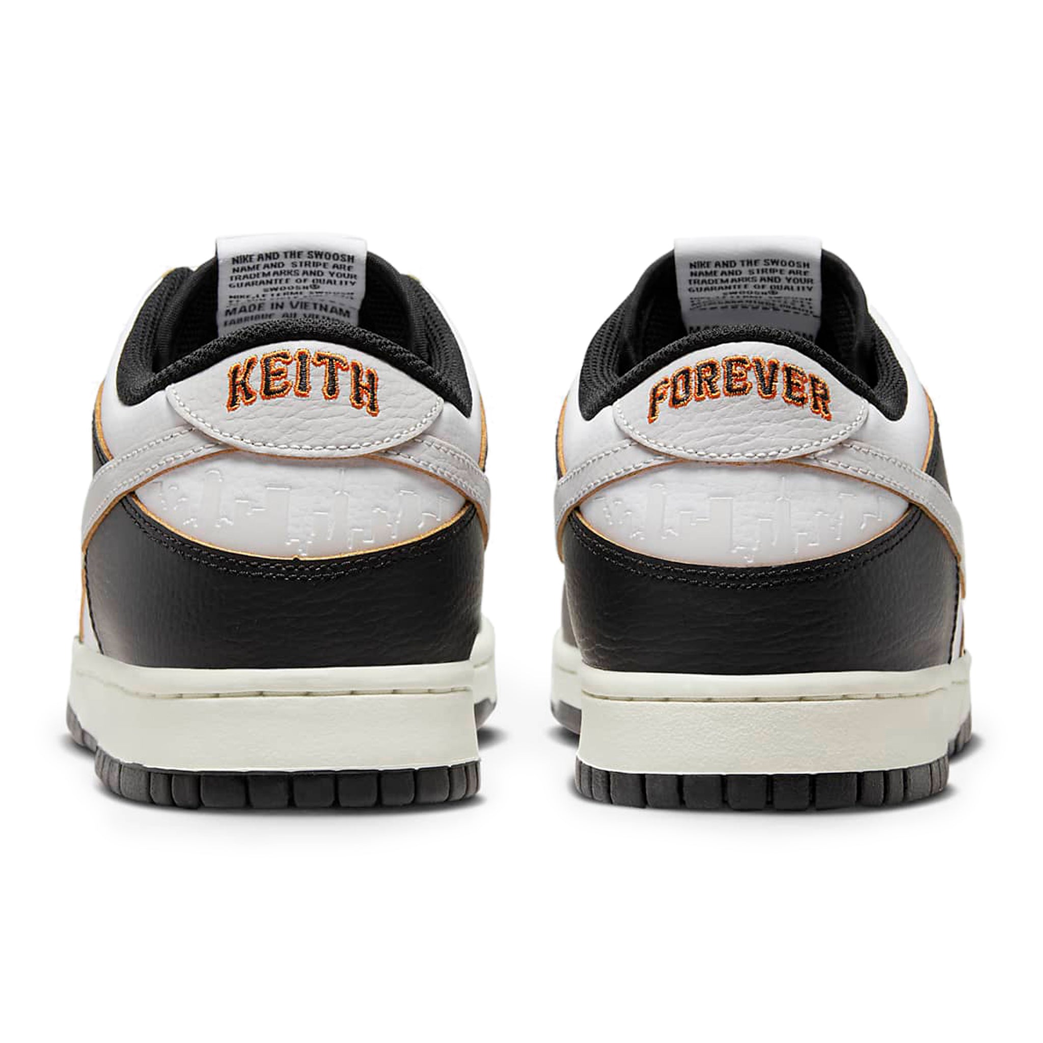 Heel view of Nike x HUF SB Dunk Low San Francisco FD8775-001